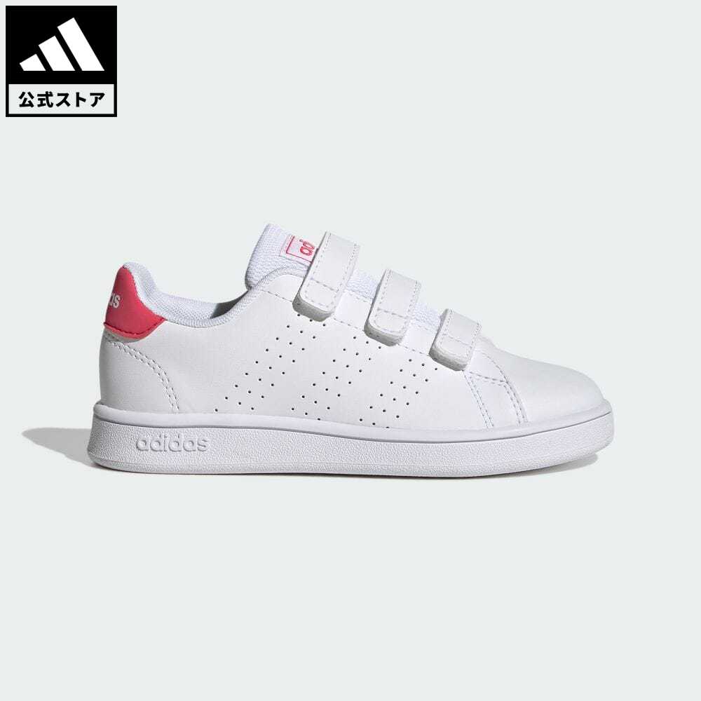 アディダス adidas 返品可 テニス アドバンコート ライフスタイル 面ファスナー AdvanCourt Lifestyle HL スポーツウェア  キッズ 子供用 シューズ 靴 スポーツシューズ 白 ホワイト GW6495 テニスシューズ 【正規取扱店】