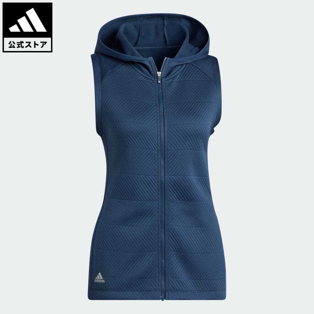 3300円 超可爱の アディダス Adidas 返品可 ゴルフ Cold Rdy 保温 フルジップフーディーベスト レディース ウェア 服 アウター ベスト 青 ブルー Hg6965