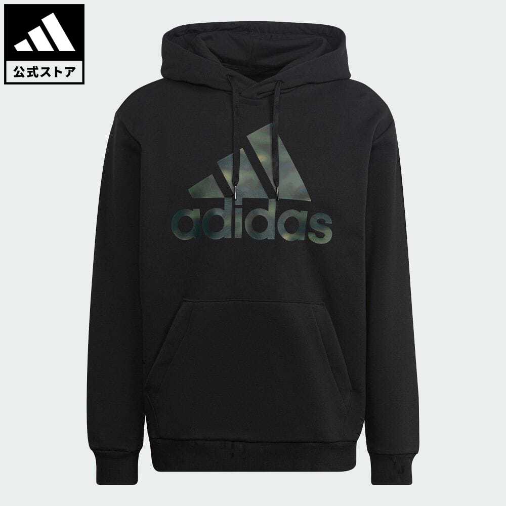 2145円 うのにもお得な アディダス Adidas 返品可 エッセンシャルズ カモプリント フレンチテリーパーカー スポーツウェア メンズ ウェア 服 トップス パーカー フーディー スウェット トレーナー 黒 ブラック Hl6933