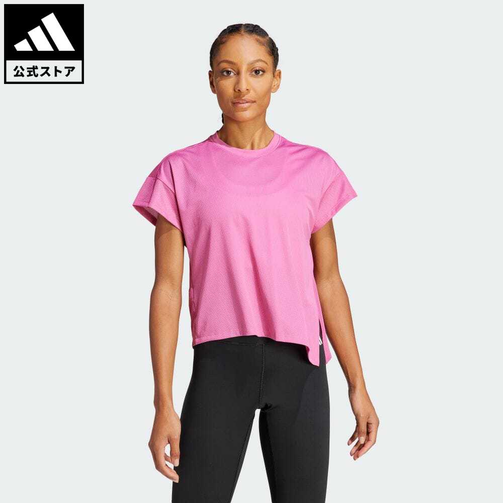 adidas アディダス Tシャツ ピンク サイズL