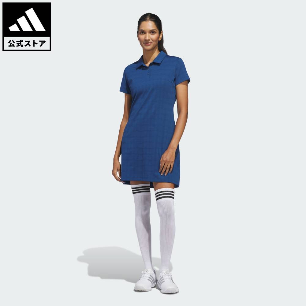 【ポイント10倍 04/14 20:00～04/20 23:59】 【公式】アディダス adidas 返品可 ゴルフ アルティメット365+ ジャカードワンピース パフォーマンス レディース ウェア・服 ワンピース 青 ブルー JX6688 【PT】