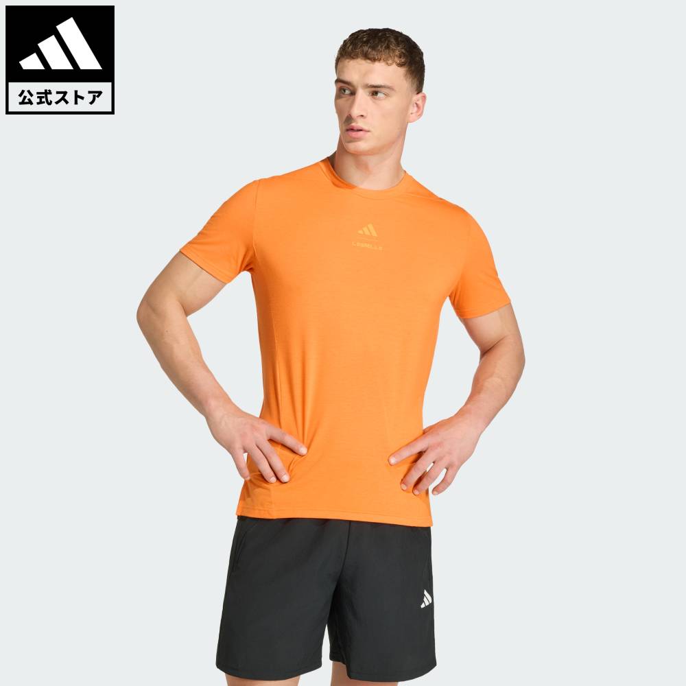 【公式】アディダス adidas 返品可 ジム・トレーニング Les Mills グラフィック 半袖Tシャツ パフォーマンス メンズ ウェア・服 Tシャツ オレンジ KS5909