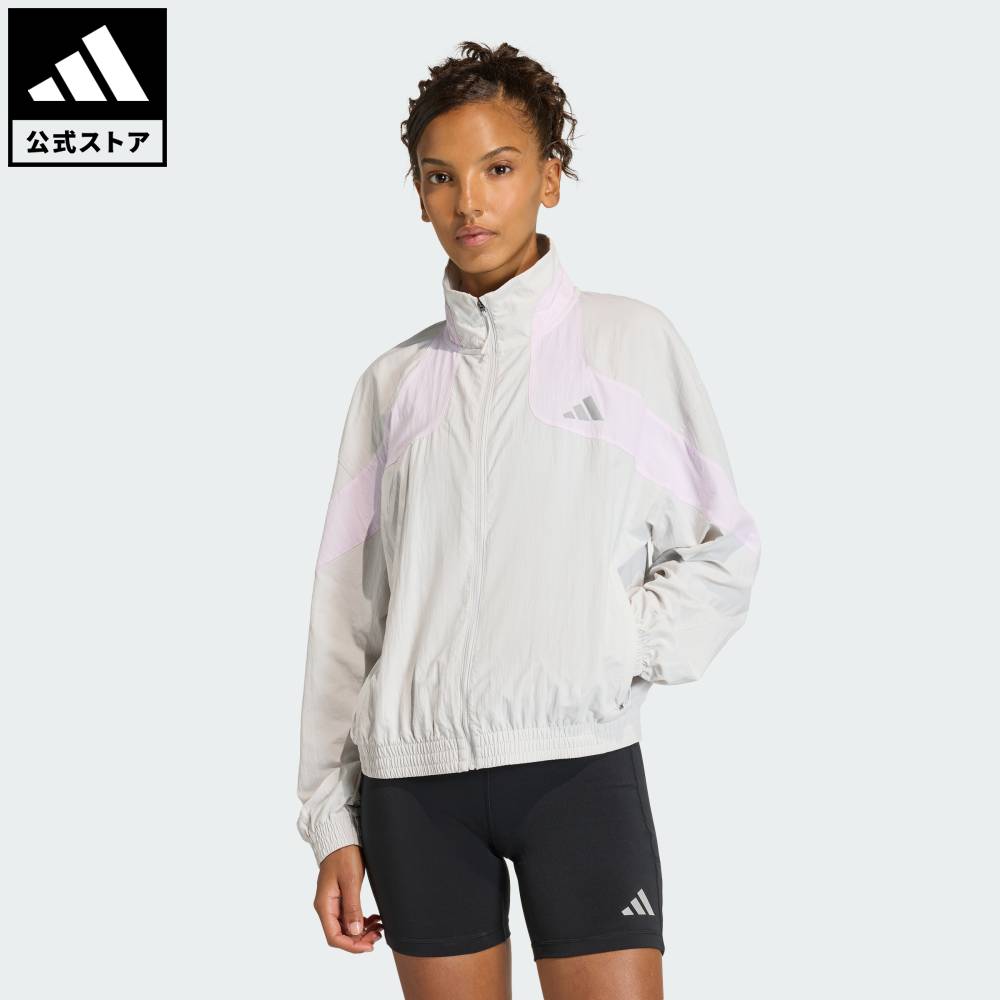 【公式】アディダス adidas 返品可 ランニング アディ365 チアリング ジャケット パフォーマンス レディース ウェア・服 ジャケット グレー KA0335