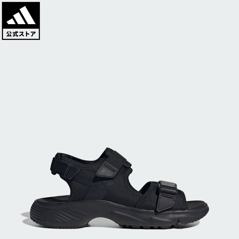 【公式】アディダス adidas 返品可 ライフスタイル ライフスタイル サンダル / LIFESTYLE SANDAL スポーツウェア ユニセックス シューズ・靴 サンダル＆ビーチサンダル 黒 ブラック KI2373