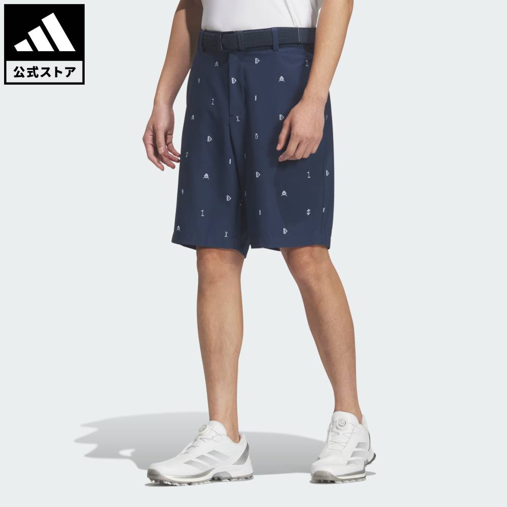 【公式】アディダス adidas 返品可 ゴルフ モノグラム ショーツ パフォーマンス メンズ ウェア・服 ショートパンツ・短パン 青 ブルー JZ4393