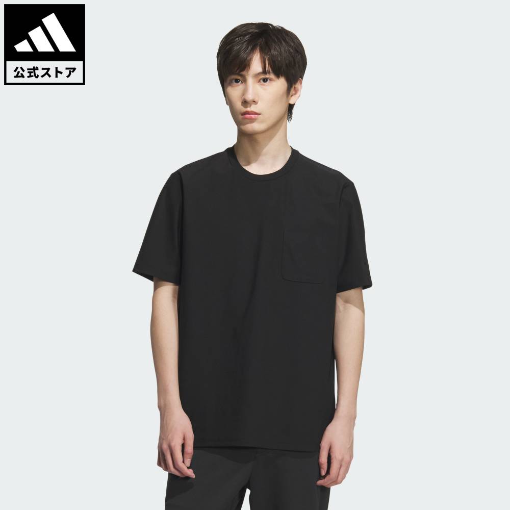 【公式】アディダス adidas 返品可 ライフスタイル プレミアム カジュアル レギュラーフィット 軽量 ニット 半袖 ポケットTシャツ スポーツウェア メンズ ウェア・服 Tシャツ 黒 ブラック KA1231