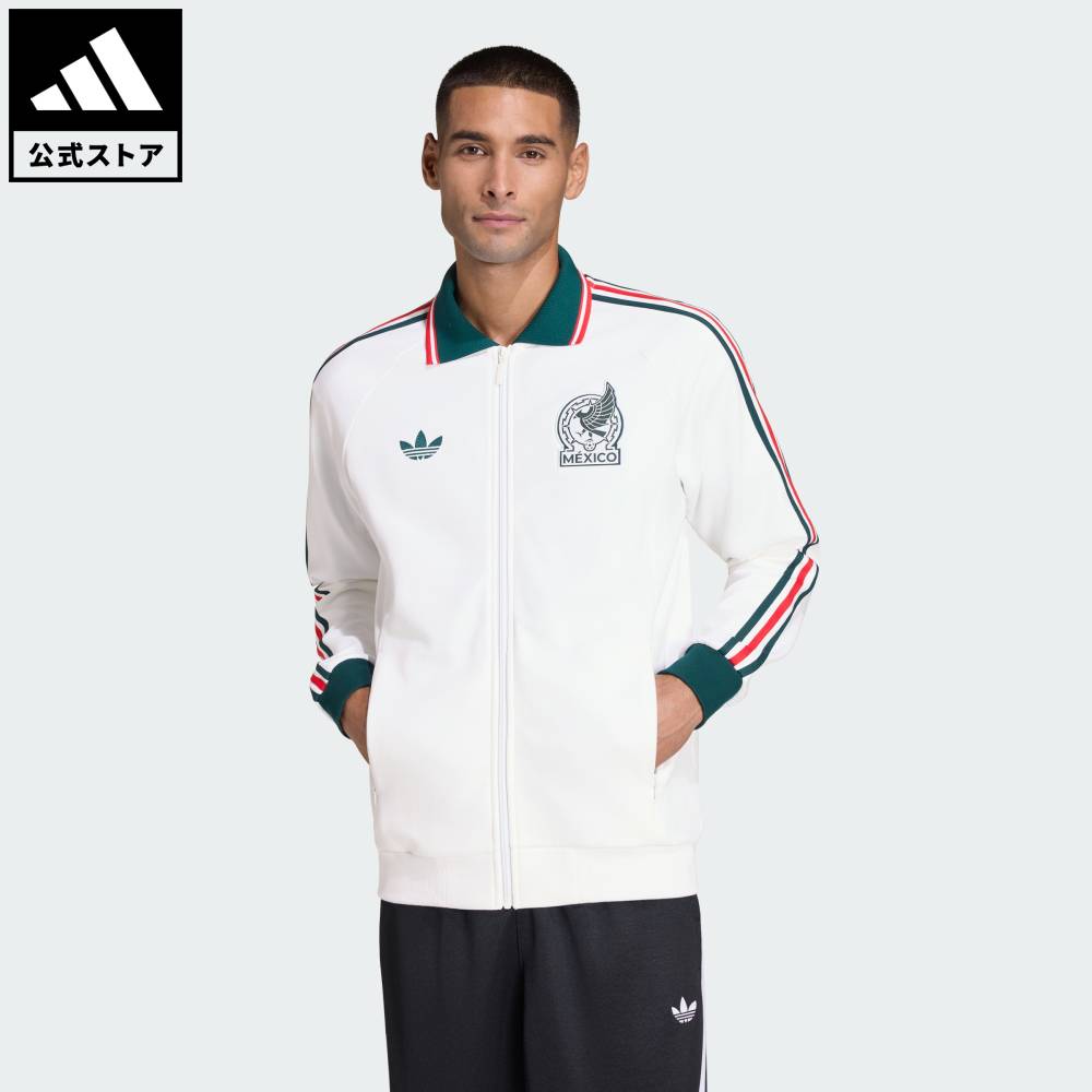 【公式】アディダス adidas 返品可 サッカー メキシコ代表 26 アウェイ アンセムジャケット パフォーマンス メンズ ウェア・服 ジャージ 白 ホワイト JZ6462
