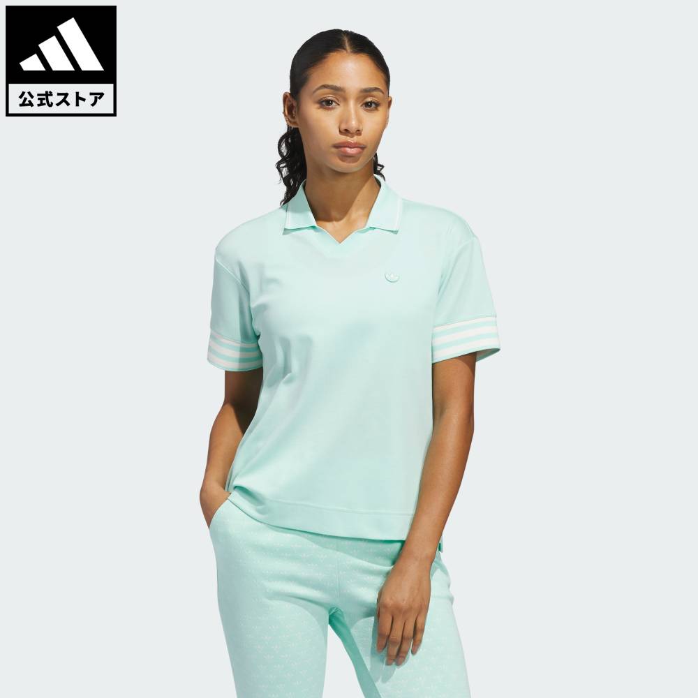 【公式】アディダス adidas 返品可 ゴルフ オリジナルス スリーストライプス ポロシャツ オリジナルス レディース ウェア・服 ポロシャツ 緑 グリーン KB8602