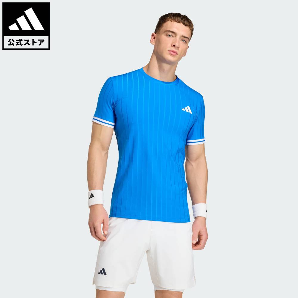 【公式】アディダス adidas 返品可 テニス テニス クライマクール フリーリフト Tシャツ プロ パフォーマンス メンズ ウェア・服 Tシャツ 青 ブルー KD7600