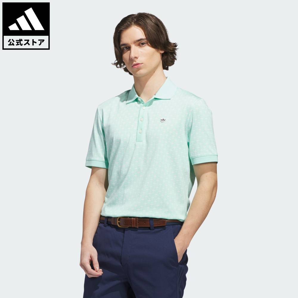 【公式】アディダス adidas 返品可 ゴルフ オリジナルス オールオーバー トレフォイル ポロ オリジナルス メンズ ウェア・服 ポロシャツ 緑 グリーン KE6140