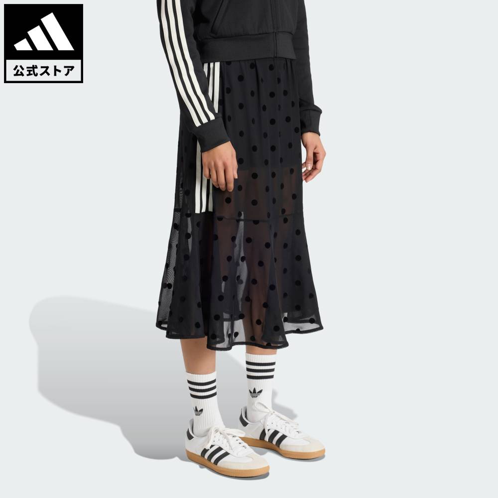 【公式】アディダス adidas 返品可 ライフスタイル シアー 水玉模様スカート オリジナルス レディース ウェア・服 スカート 黒 ブラック KV1177 8,360円