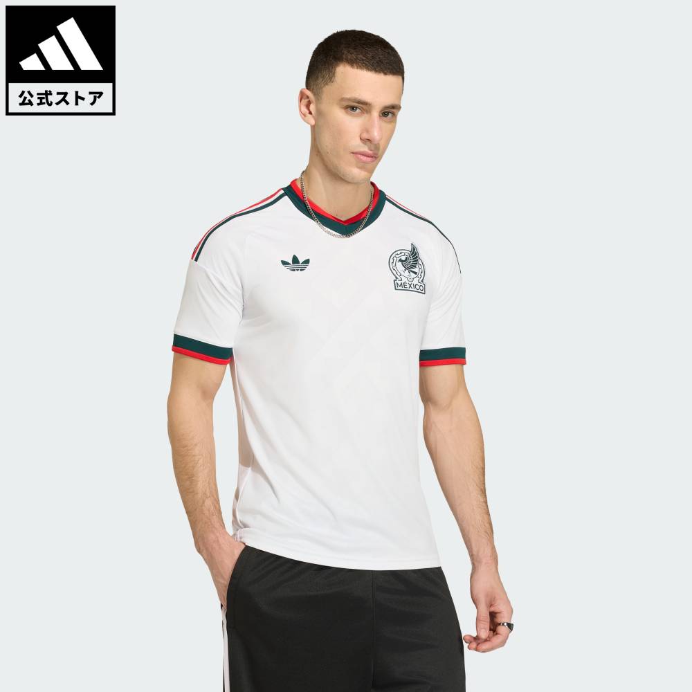 【公式】アディダス adidas 返品可 サッカー メキシコ代表 26 アウェイ レプリカ ユニフォーム オリジナルス ユニセックス ウェア・服 ユニフォーム 白 ホワイト JZ0736