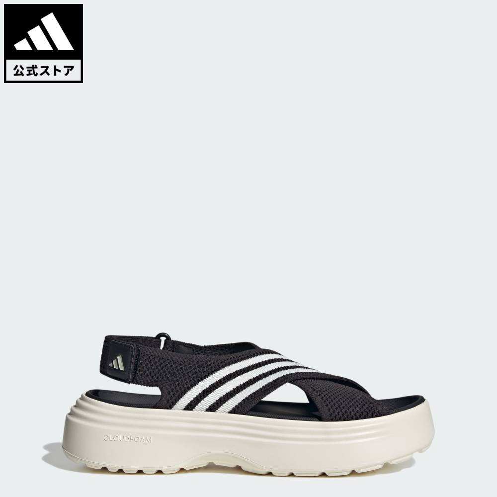 【ポイント20倍 04/14 20:00～04/20 23:59】 【公式】アディダス adidas 返品可 ライフスタイル ライフスタイル サンダル / LIFESTYLE SANDAL スポーツウェア レディース シューズ・靴 サンダル＆ビーチサンダル 黒 ブラック KK0394 【PT】