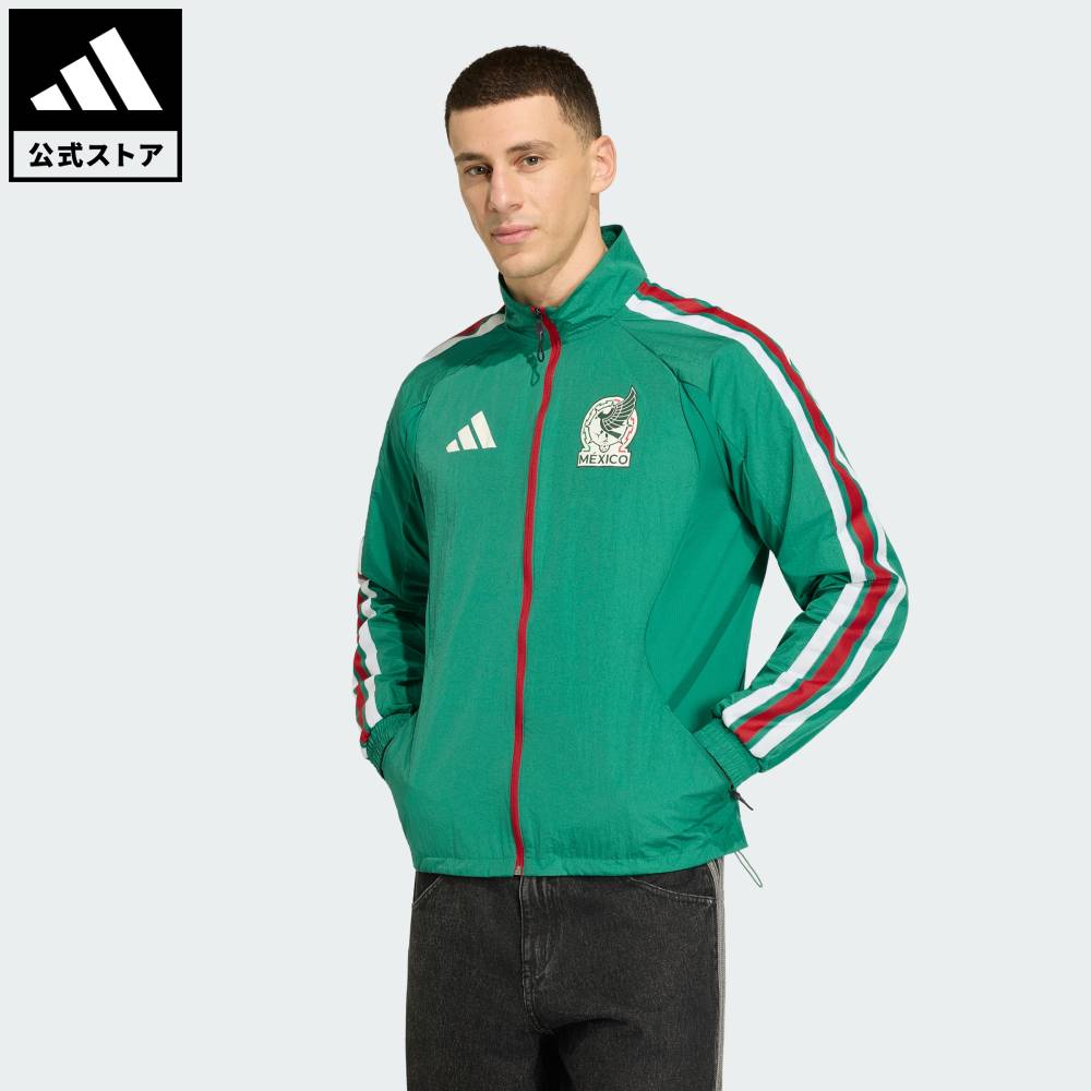 【公式】アディダス adidas 返品可 サッカー メキシコ代表 ホーム アンセムジャケット パフォーマンス メンズ ウェア・服 ジャージ 緑 グリーン JZ6458｜adidas Online Shop 店