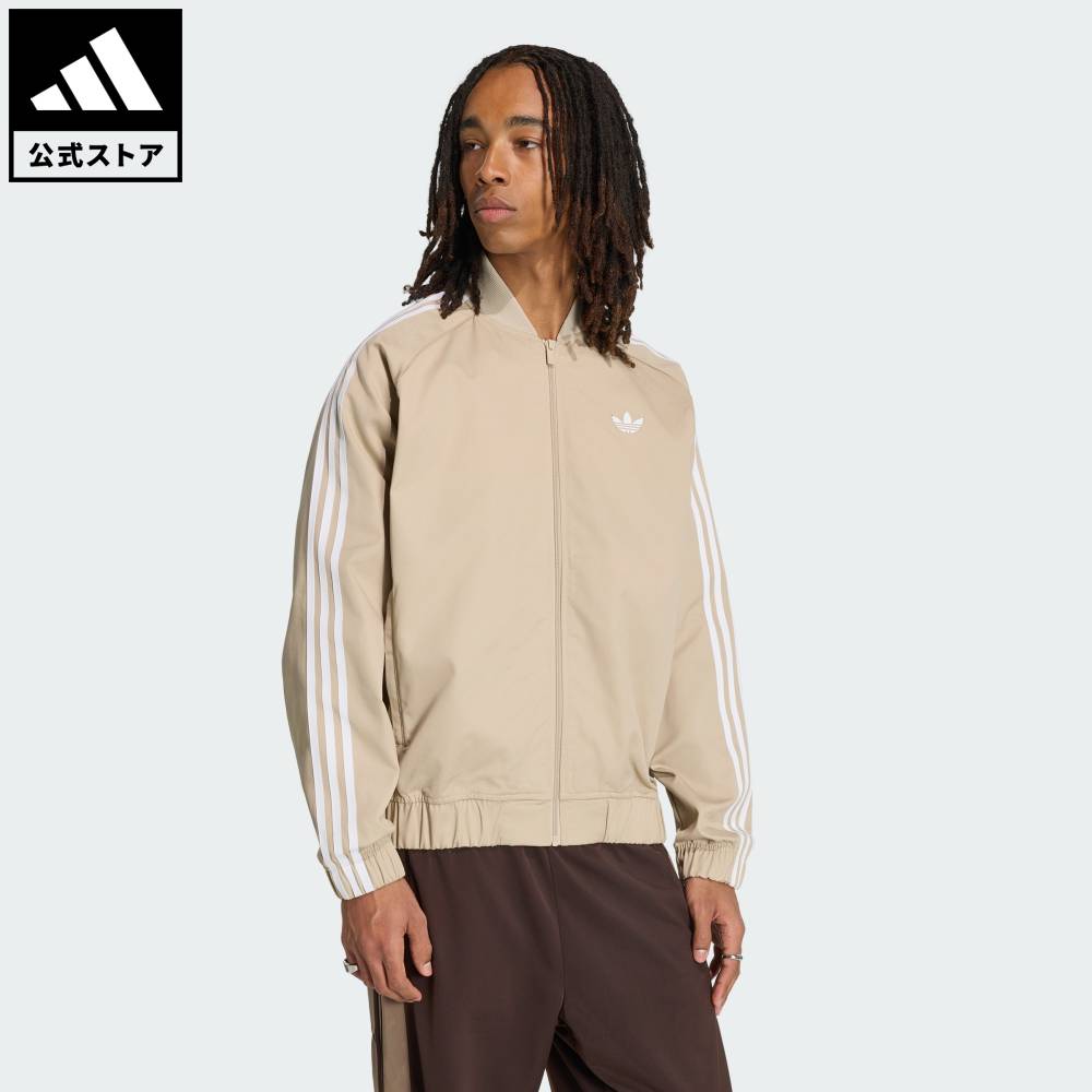【公式】アディダス adidas 返品可 ソーシャルギフト対象 ライフスタイル SST アディカラー クラシック コットン ツイル トラックトップ オリジナルス メンズ ウェア・服 ジャージ ベージュ KR1369｜adidas Online Shop 店 11,154円