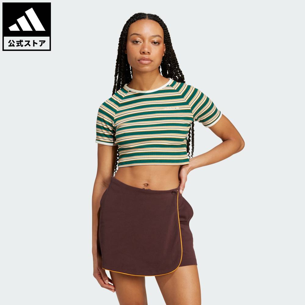 Tシャツ・カットソー adidas Essential Lip Crop Tee White IY9666 adidas Essentials Crop Tee - White | Free Shipping with