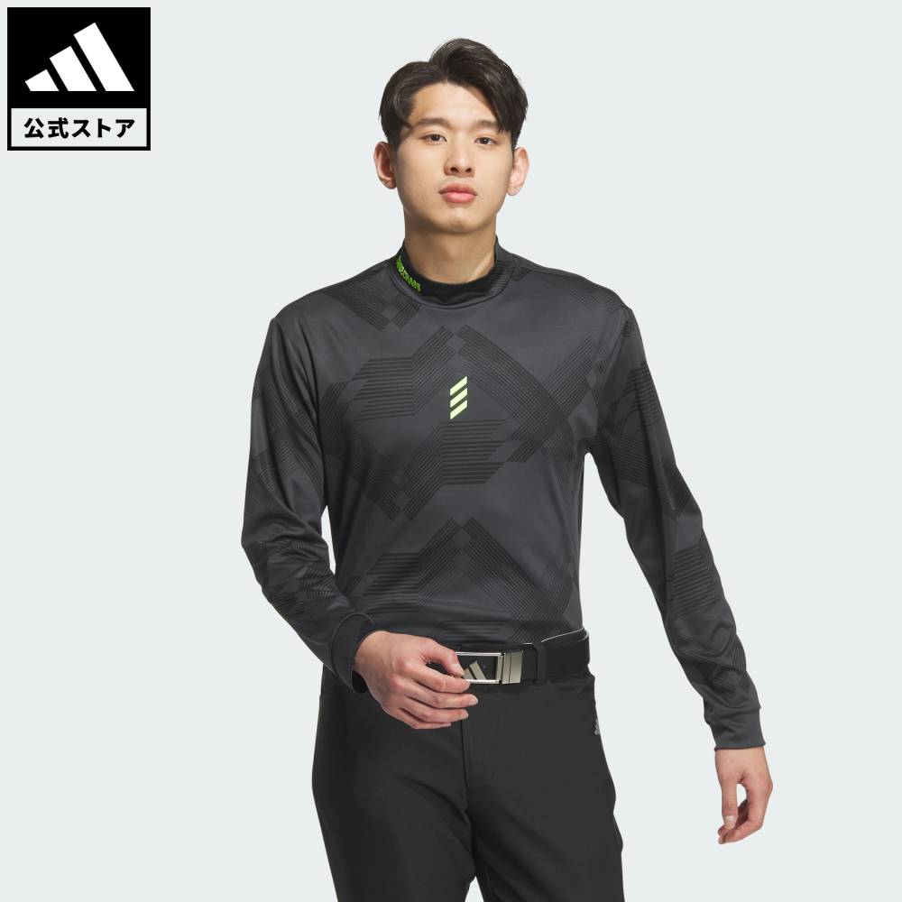 新品　アディダス　adidas ゴルフ　モックネック　ブラック　セットアップ　L Old adidas アディダス ゴルフ ワーディング モックネック 長袖