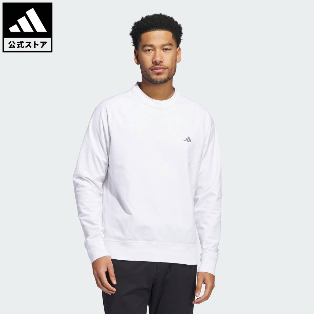 ADIDAS アディダス ゴルフ 長袖 ハーフジップ ホワイト L メンズ セール】ハーフジップ パイル 長袖ジャケット【adidas Golf