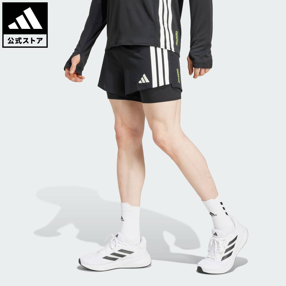 アディダス　オウン ザ ラン スリーストライプス 2-in-1ショーツ　2枚組 楽天市場】 【公式】アディダス adidas 返品可 ランニング