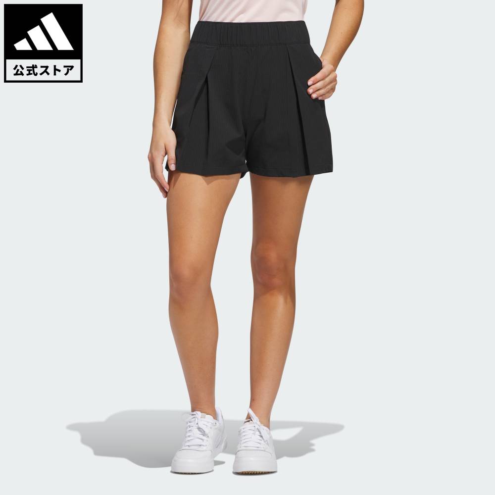 【30％OFFクーポン対象 04/14 20:00～04/20 23:59】 【公式】アディダス adidas 返品可 ゴルフ 【ゴルフ】GO-TO ひだ入りショーツ パフォーマンス レディース ウェア・服 ショートパンツ・短パン 黒 ブラック JC9232