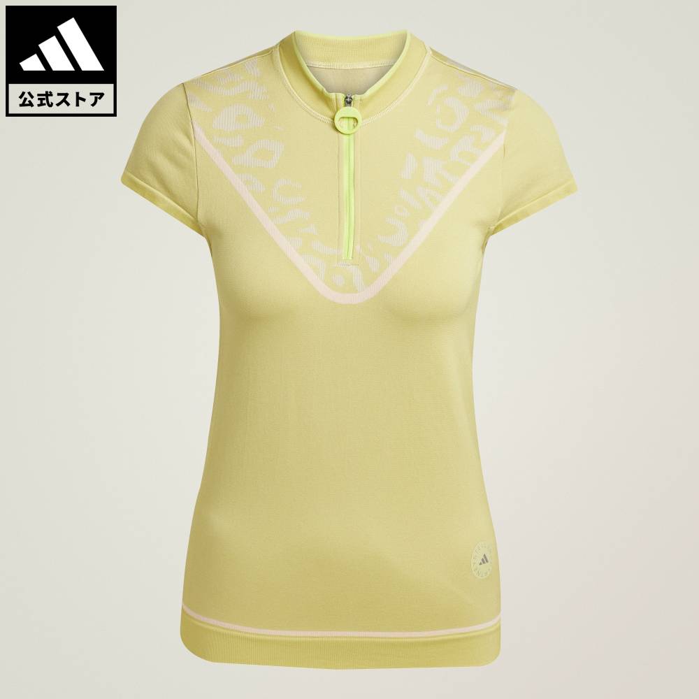 【50％OFFクーポン対象 03/28 00:00～03/30 23:59】 【公式】アディダス adidas 返品可 ゴルフ adidas by Stella McCartney TrueNature ゴルフシャツ アディダス バイ ステラマッカートニー レディース ウェア・服 Tシャツ イエロー