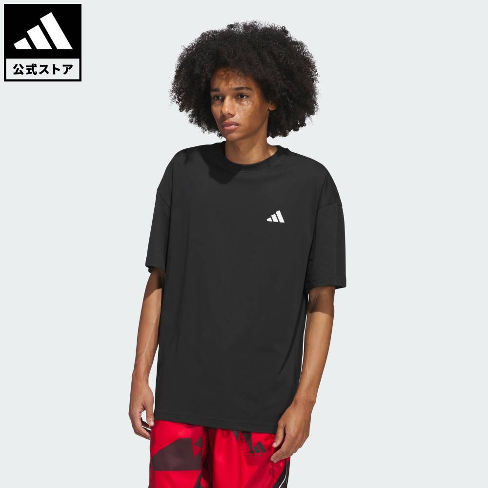 【公式】アディダス adidas 返品可 バスケットボール All Day I Dream About グラフィック半袖Tシャツ オリジナルス メンズ ウェア・服 Tシャツ 黒 ブラック JN6766 半袖【PT】画像