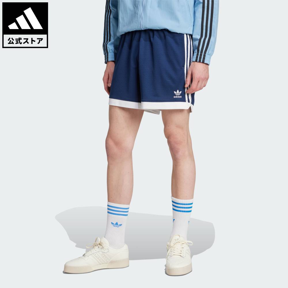 【20％OFFクーポン対象 04/04 20:00～04/10 23:59】 【公式】アディダス adidas 返品可 ライフスタイル モック アイレット ショーツ オリジナルス メンズ ウェア・服 ショートパンツ・短パン 青 ブルー JY1310 【PT】