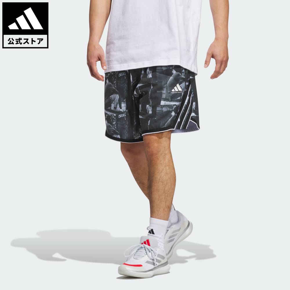 【30％OFFクーポン対象 04/04 20:00～04/10 23:59】 【公式】アディダス adidas 返品可 バスケットボール アディダス クレージー ライト AOP ショーツ パフォーマンス メンズ ウェア・服 ショートパンツ・短パン 白 ホワイト JN2460 【PT】