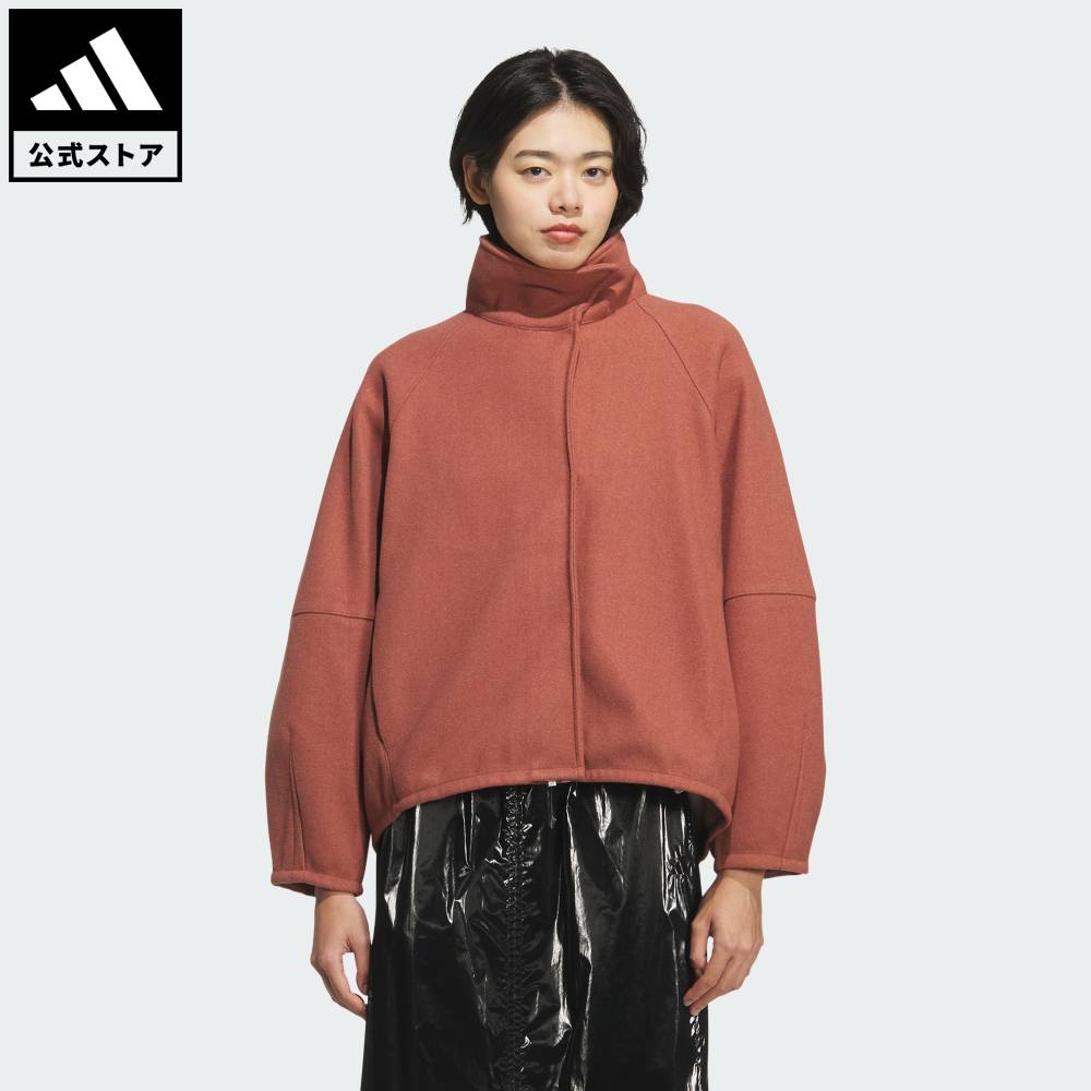 【40％OFFクーポン対象 04/14 20:00～04/20 23:59】 【公式】アディダス adidas 返品可 ライフスタイル ラックスフロー オールデイズ ルーズフィット ウール風のウーブンジャケット スポーツウェア レディース ウェア・服 ジャケット ピンク KA0876