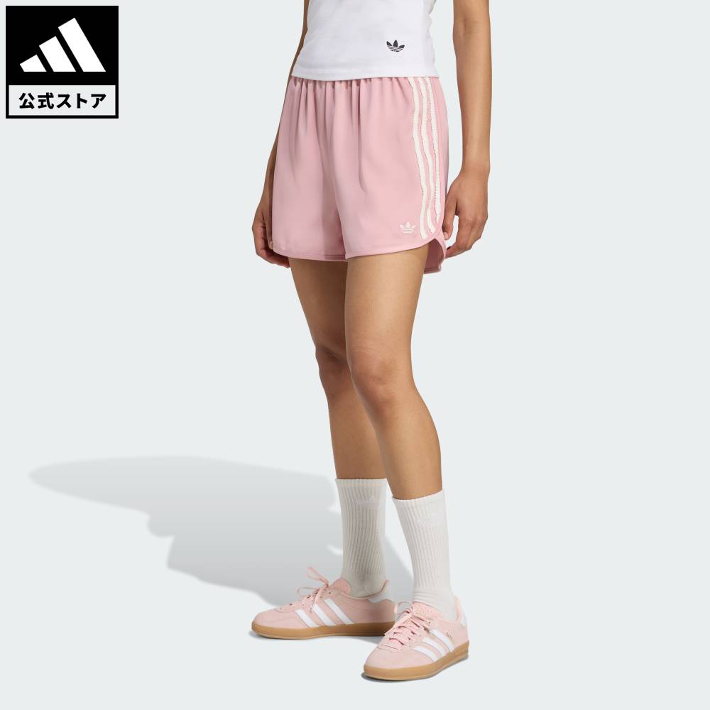 adidas レース トリム スリーストライプスショートパンツ ZOZO限定】レーストリム スリーストライプスショートパンツ