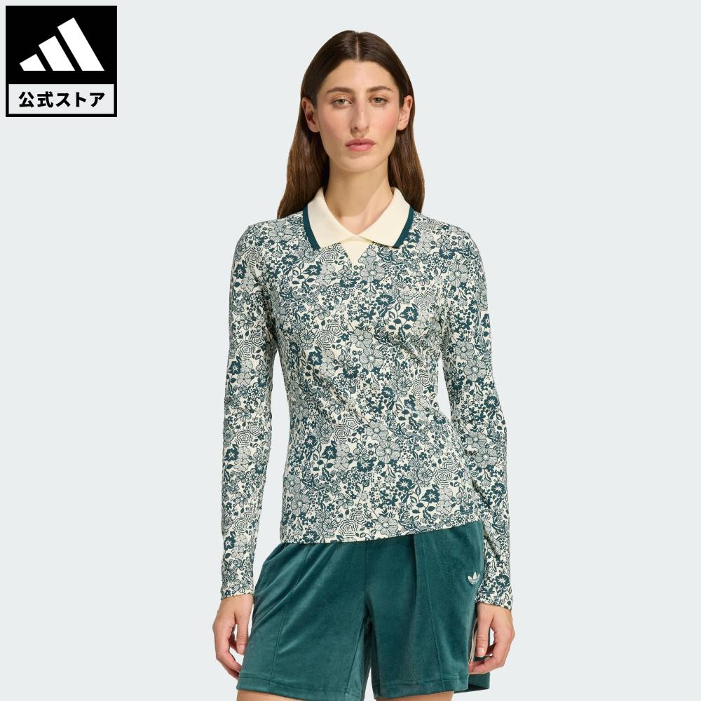 【30％OFFクーポン対象 04/04 20:00～04/10 23:59】 【公式】アディダス adidas 返品可 ライフスタイル アディダス オリジナルスｘリバティ・ロンドン AOP 長袖Tシャツ オリジナルス レディース ウェア・服 Tシャツ 白 ホワイト JW5273 【PT】