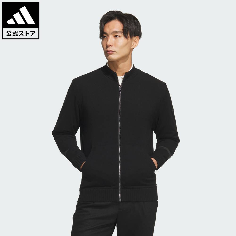 adidas ゴルフ　ジャケット　黒・グレー Ｏサイズ adidas アディダス ゴルフジャケット メンズ ゴルフウェア GOLF
