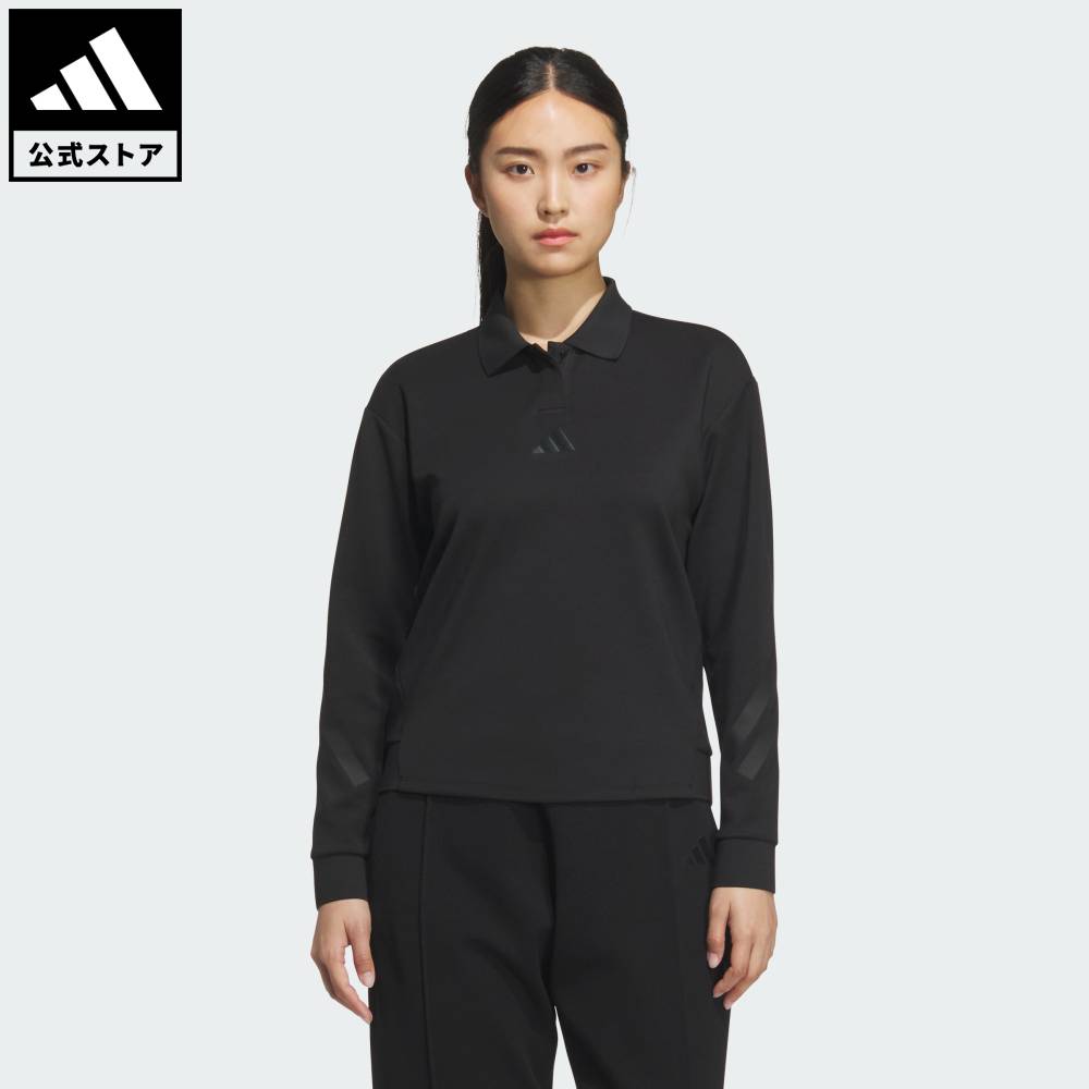 【30％OFFクーポン対象 04/04 20:00～04/10 23:59】 【公式】アディダス adidas 返品可 ゴルフ 【ゴルフ】ポロシャツ 長袖 パフォーマンス レディース ウェア・服 ポロシャツ 黒 ブラック JM9607 【PT】