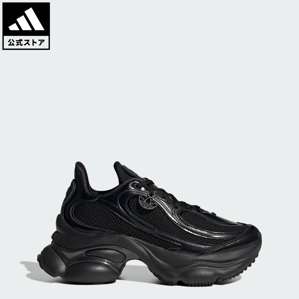 adidas厚底スニーカー黒 Adidas 厚底スニーカー 22.5 ブラック - メルカリ