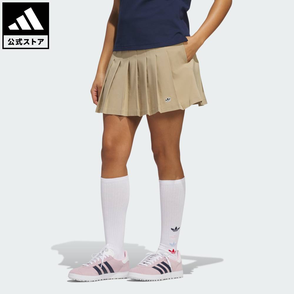 【公式】アディダス adidas 返品可 ゴルフ 【オリジナルスゴルフ】プルオン プリーツスカート オリジナルス レディース ウェア・服 スカート ベージュ JC6772