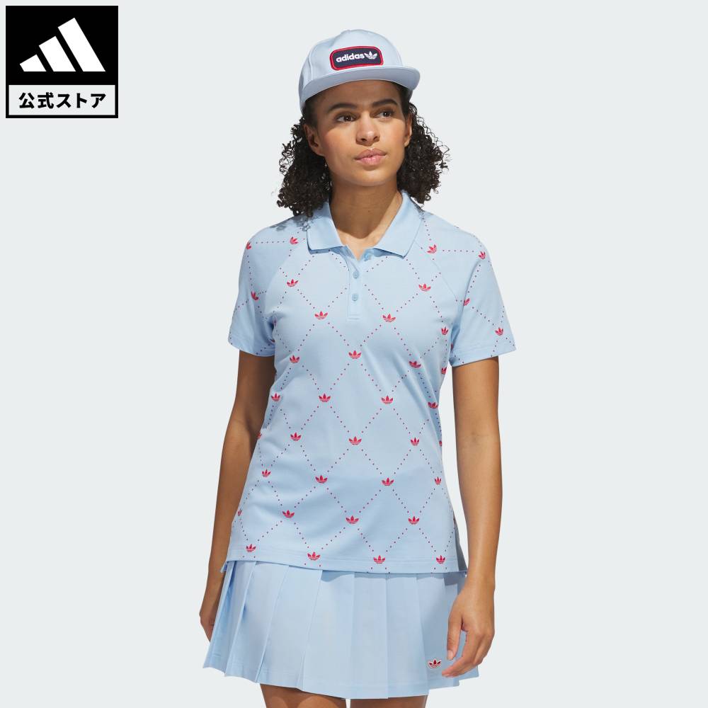 【公式】アディダス adidas 返品可 ゴルフ 【オリジナルスゴルフ】モノグラム 半袖シャツ オリジナルス レディース ウェア・服 ポロシャツ 青 ブルー JM8264