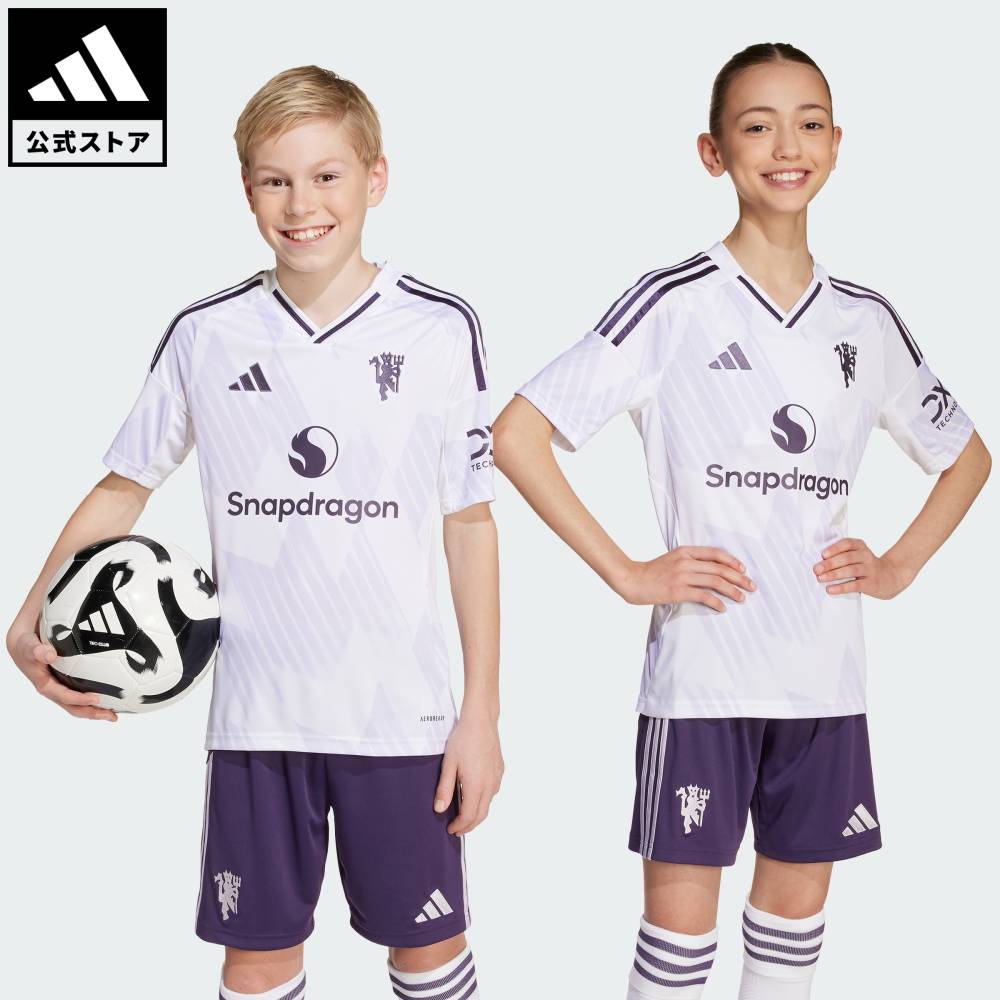 【公式】アディダス adidas 返品可 サッカー マンチェスター・ユナイテッド 25/26 アウェイユニフォーム キッズ パフォーマンス キッズ／子供用 ウェア・服 ユニフォーム 白 ホワイト JP3030