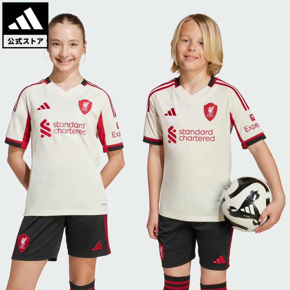 【公式】アディダス adidas 返品可 サッカー キッズ リバプールFC 25/26 アウェイ レプリカ ユニフォーム パフォーマンス キッズ／子供用 ウェア・服 ユニフォーム 白 ホワイト JV6453