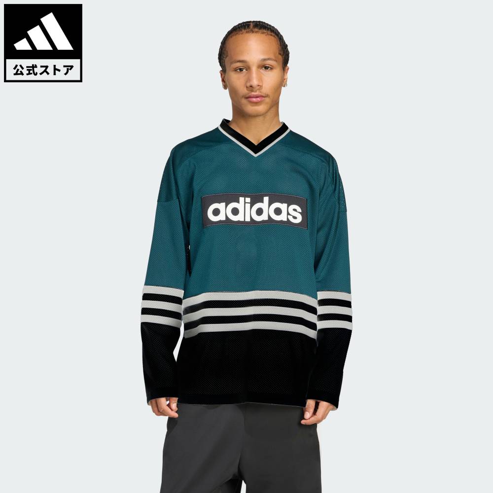 【30％OFFクーポン対象 04/04 20:00～04/10 23:59】 【公式】アディダス adidas 返品可 ライフスタイル ホッケージャージ オリジナルス メンズ ウェア・服 ユニフォーム 緑 グリーン JV8467 【PT】