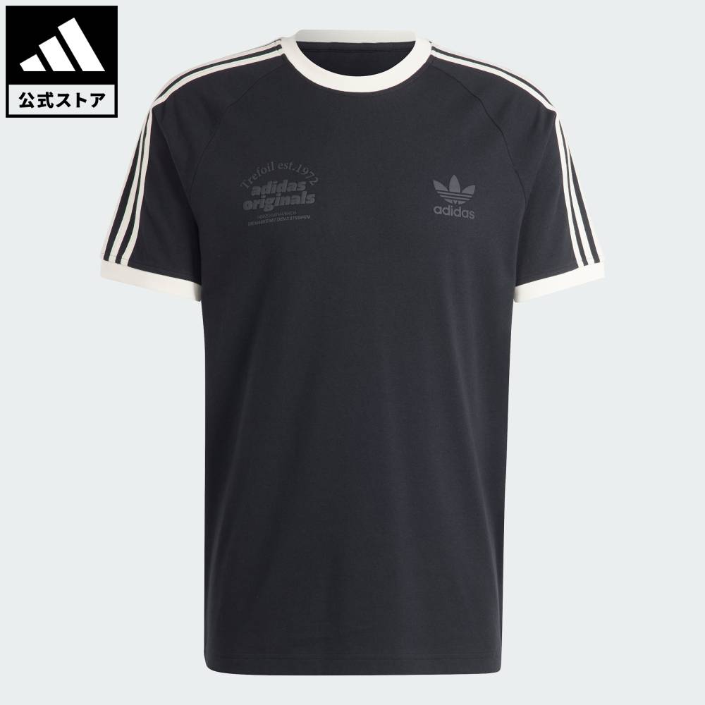 【50%OFFクーポン対象 04/14 20:00~04/20 23:59】 【公式】アディダス adidas 返品可 ライフスタイル スポーツ グラフィック カリ Tシャツ オリジナルス メンズ ウェア・服 Tシャツ 黒 ブラック IS1413