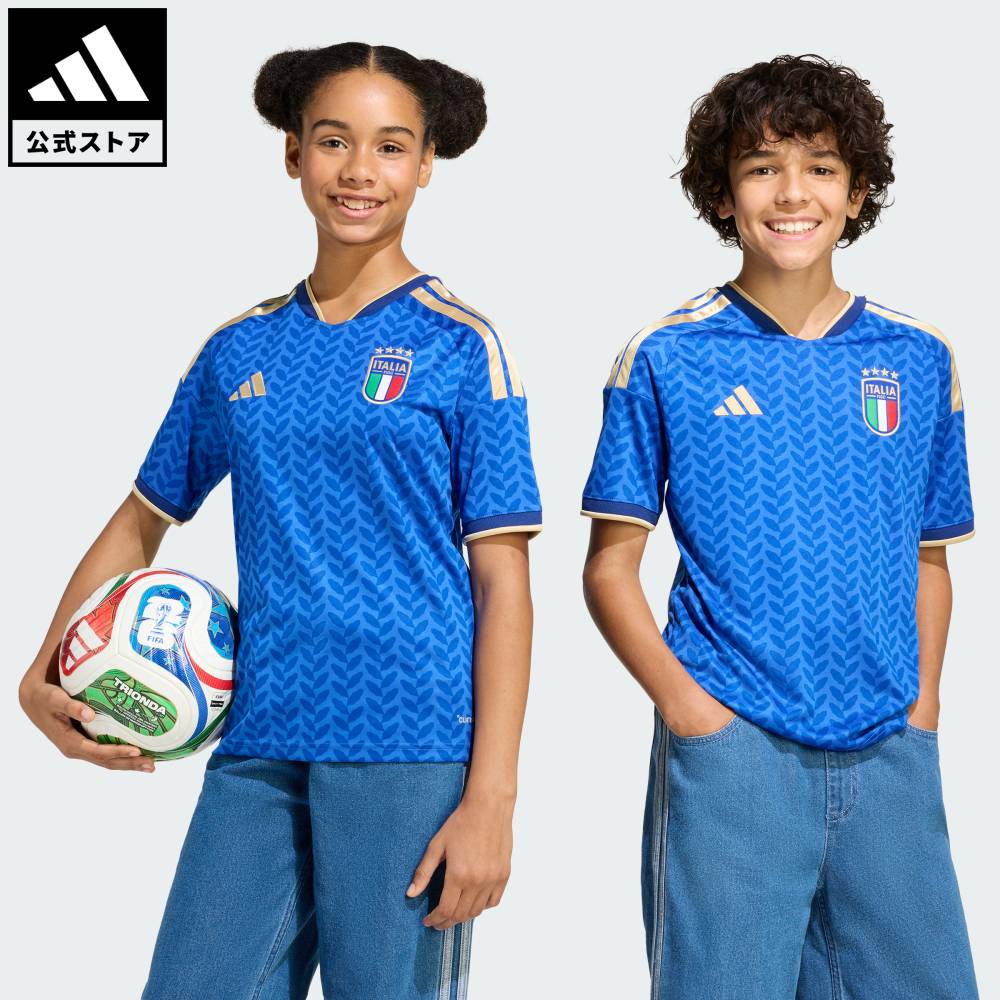 【公式】アディダス adidas 返品可 サッカー キッズ イタリア代表 26 ホーム レプリカ ユニフォーム パフォーマンス キッズ／子供用 ウェア・服 ユニフォーム 青 ブルー JY7585