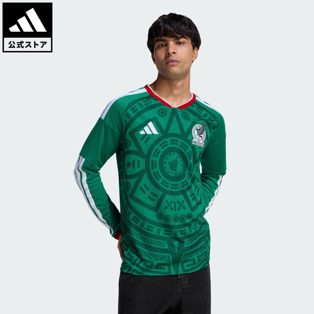 【公式】アディダス adidas 返品可 サッカー メキシコ代表 26 ホーム レプリカ 長袖ユニフォーム パフォーマンス ユニセックス ウェア・服 ユニフォーム 緑 グリーン KA6059