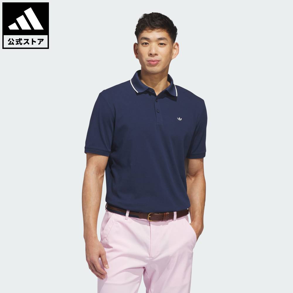 【ポイント10倍 07/15 00:00～07/26 01:59】 【公式】アディダス adidas 返品可 ソーシャルギフト対象 ゴルフ ツイストニット ワンポイントロゴ 半袖ポロ パフォーマンス メンズ ウェア・服 ポロシャツ 青 ブルー KB8622 【PTU】｜adidas Online Shop 店