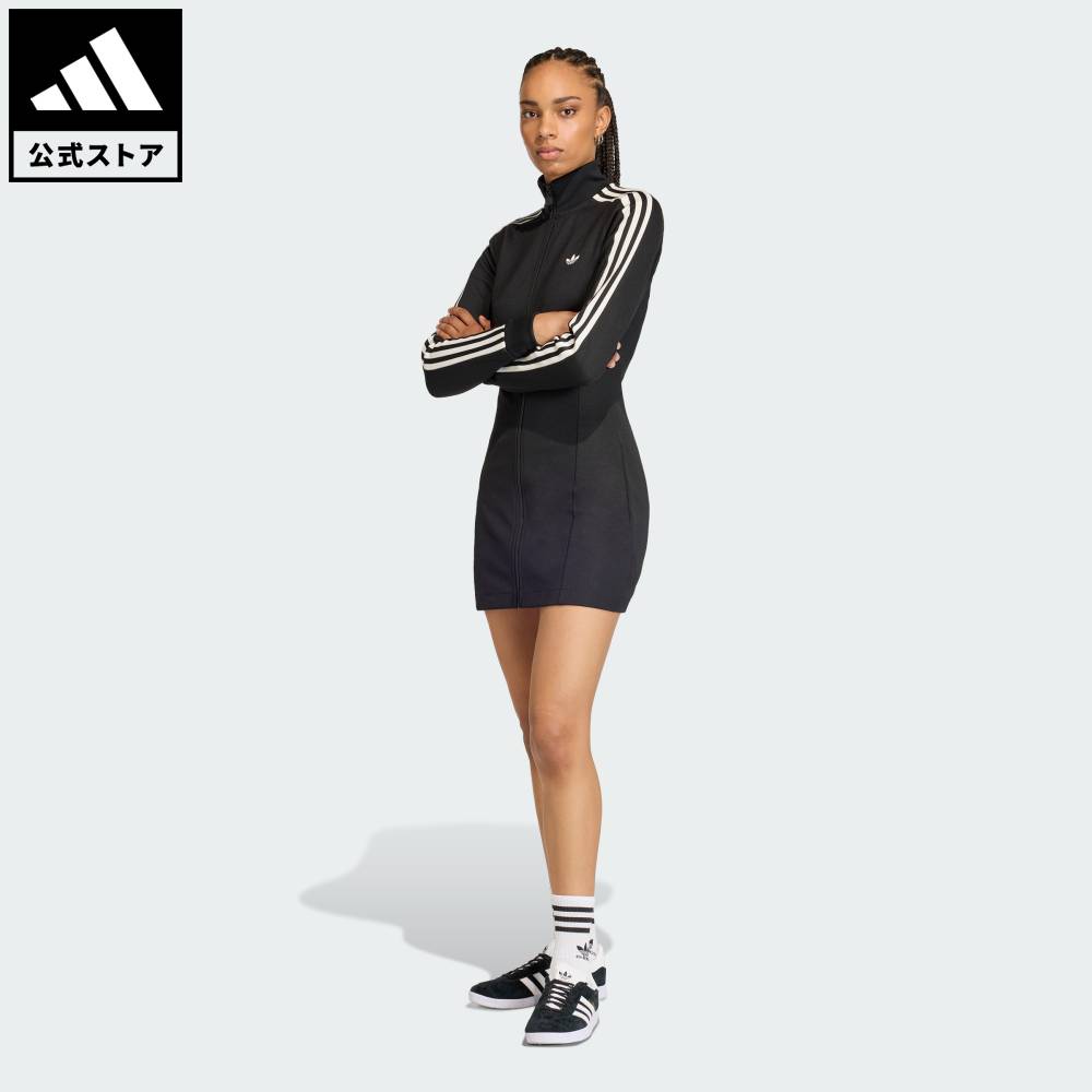 【20％OFFクーポン対象 07/15 0:00～07/26 1:59】 【公式】アディダス adidas 返品可 ライフスタイル クラシックワンピース オリジナルス レディース ウェア・服 ワンピース 黒 ブラック KD7963｜adidas Online Shop 店