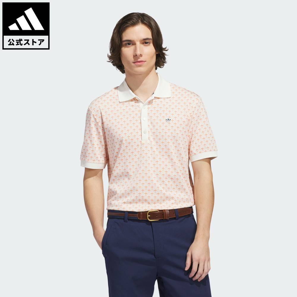 【公式】アディダス adidas 返品可 ゴルフ オリジナルス オールオーバー トレフォイル ポロ オリジナルス メンズ ウェア・服 ポロシャツ 白 ホワイト KF7721