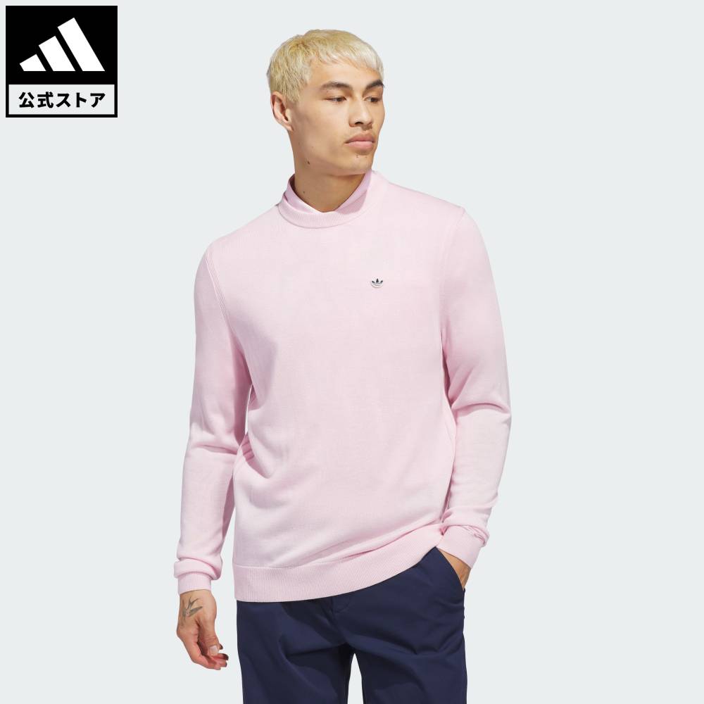【ポイント10倍 07/30 00:00～08/02 23:59】 【公式】アディダス adidas 返品可 ゴルフ オリジナルス カシミヤ セーター パフォーマンス メンズ ウェア・服 スウェット（トレーナー） ピンク KB3829 【PTU】｜adidas Online Shop 店