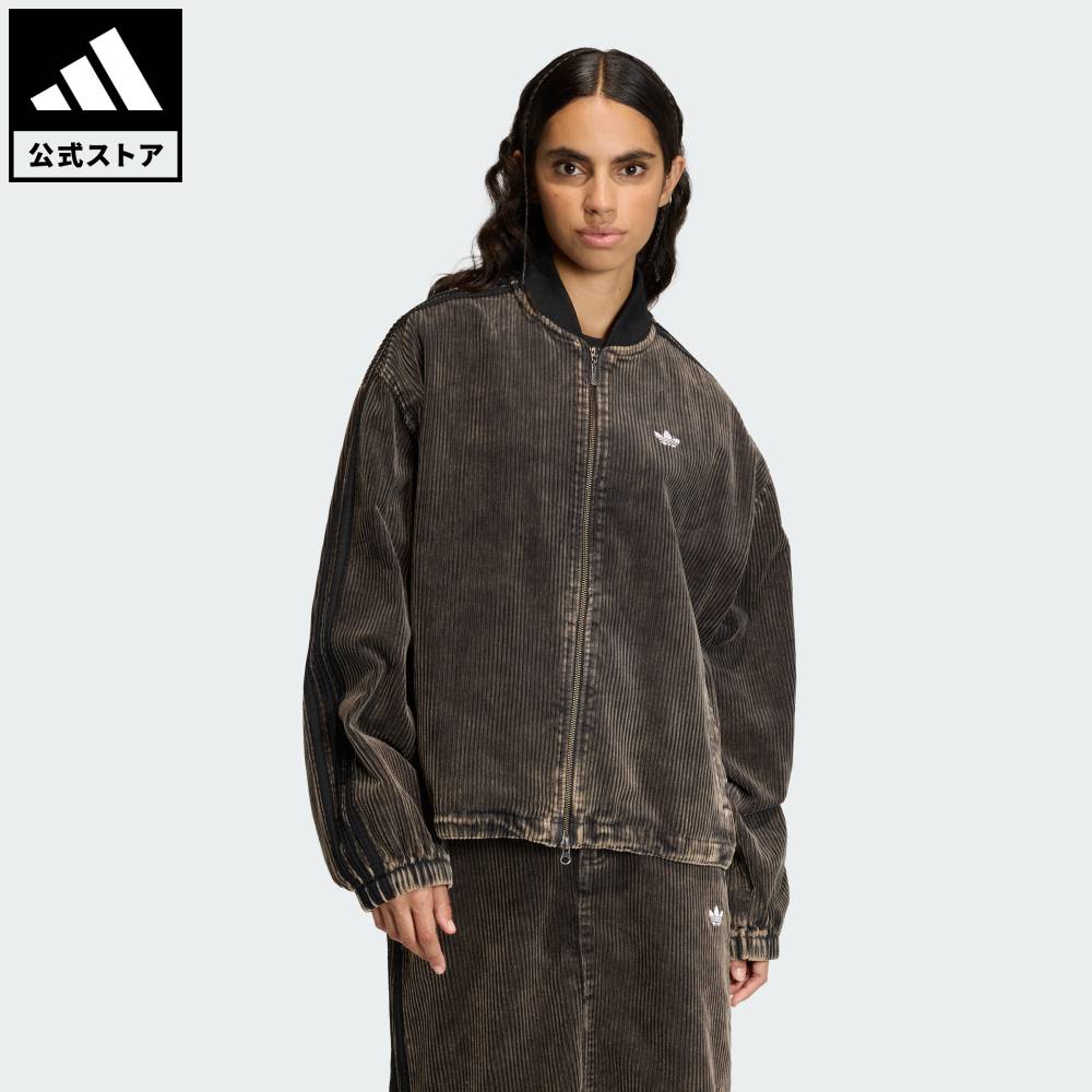 【公式】アディダス adidas 返品可 ライフスタイル コーデュロイ SST ジャケット オリジナルス レディース ウェア・服 ジャージ 黒 ブラック KE5030