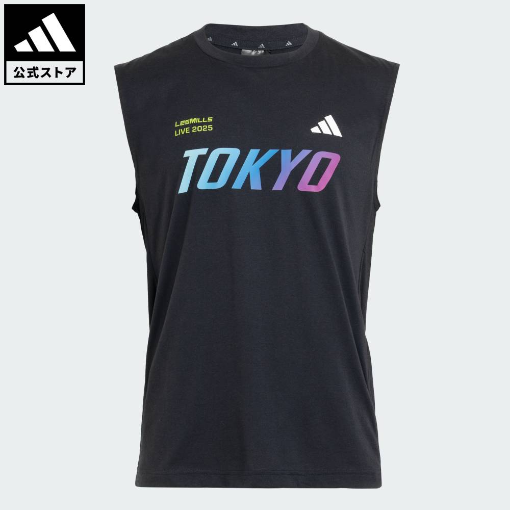 【公式】アディダス adidas 返品可 ジム・トレーニング LES MILLS LIVE TOKYO イベント タンク パフォーマンス ユニセックス ウェア・服 Tシャツ 黒 ブラック KL3862