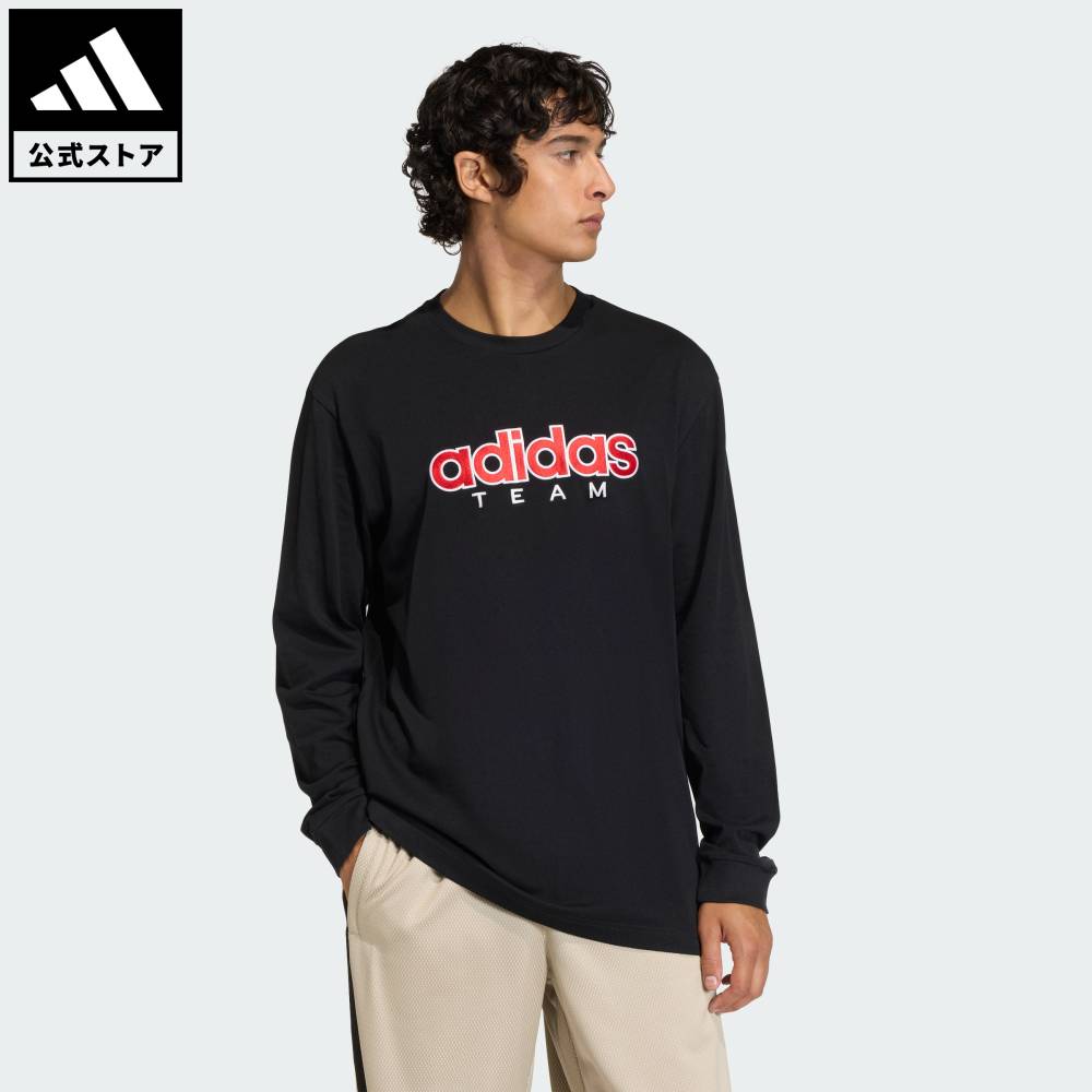 【ポイント20倍 04/14 20:00～04/20 23:59】 【公式】アディダス adidas 返品可 ライフスタイル GFX 長袖 Tシャツ オリジナルス メンズ ウェア・服 Tシャツ 黒 ブラック KE0121 【PT】