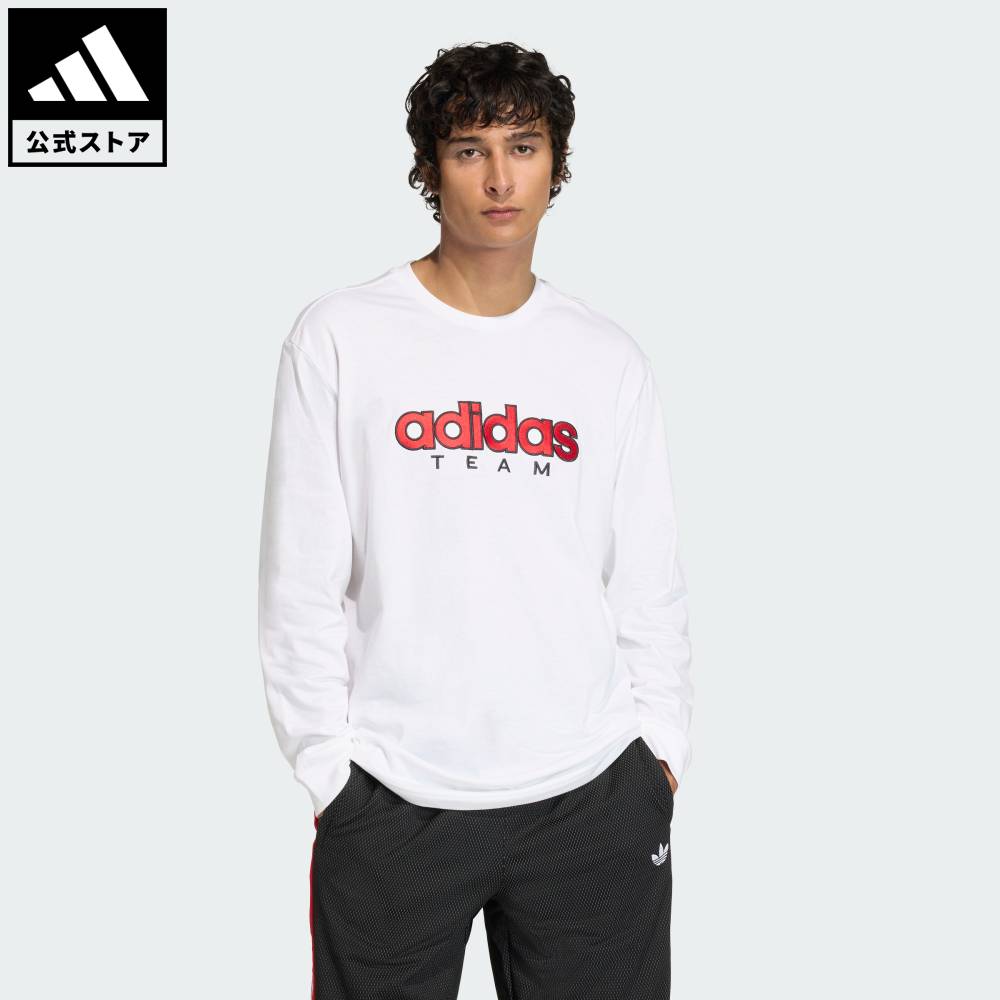 【ポイント20倍 04/14 20:00～04/20 23:59】 【公式】アディダス adidas 返品可 ライフスタイル GFX 長袖 Tシャツ オリジナルス メンズ ウェア・服 Tシャツ 白 ホワイト KE0122 【PT】